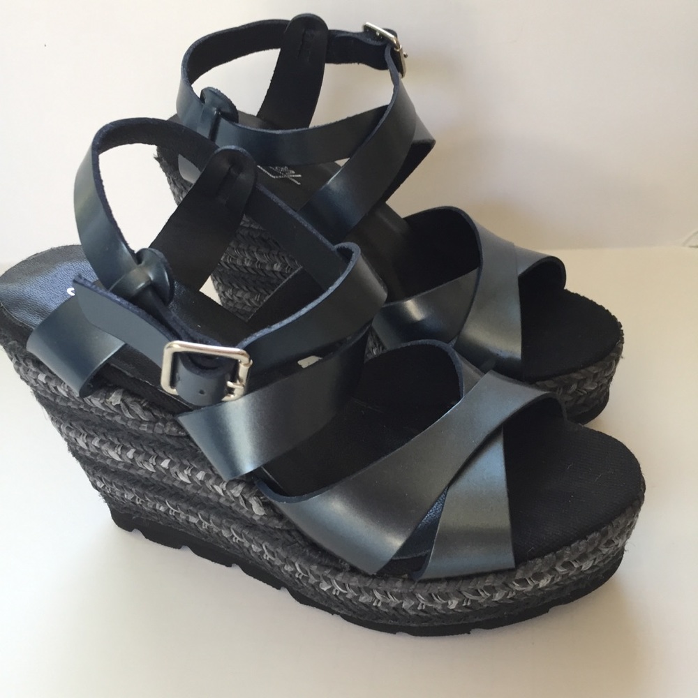 Lindsey Espadrilles 4 1/2” Heel Black 5 Spain